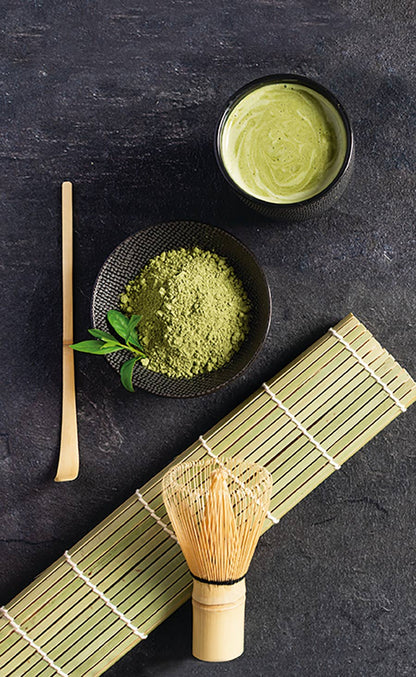 Matcha-set i bambu